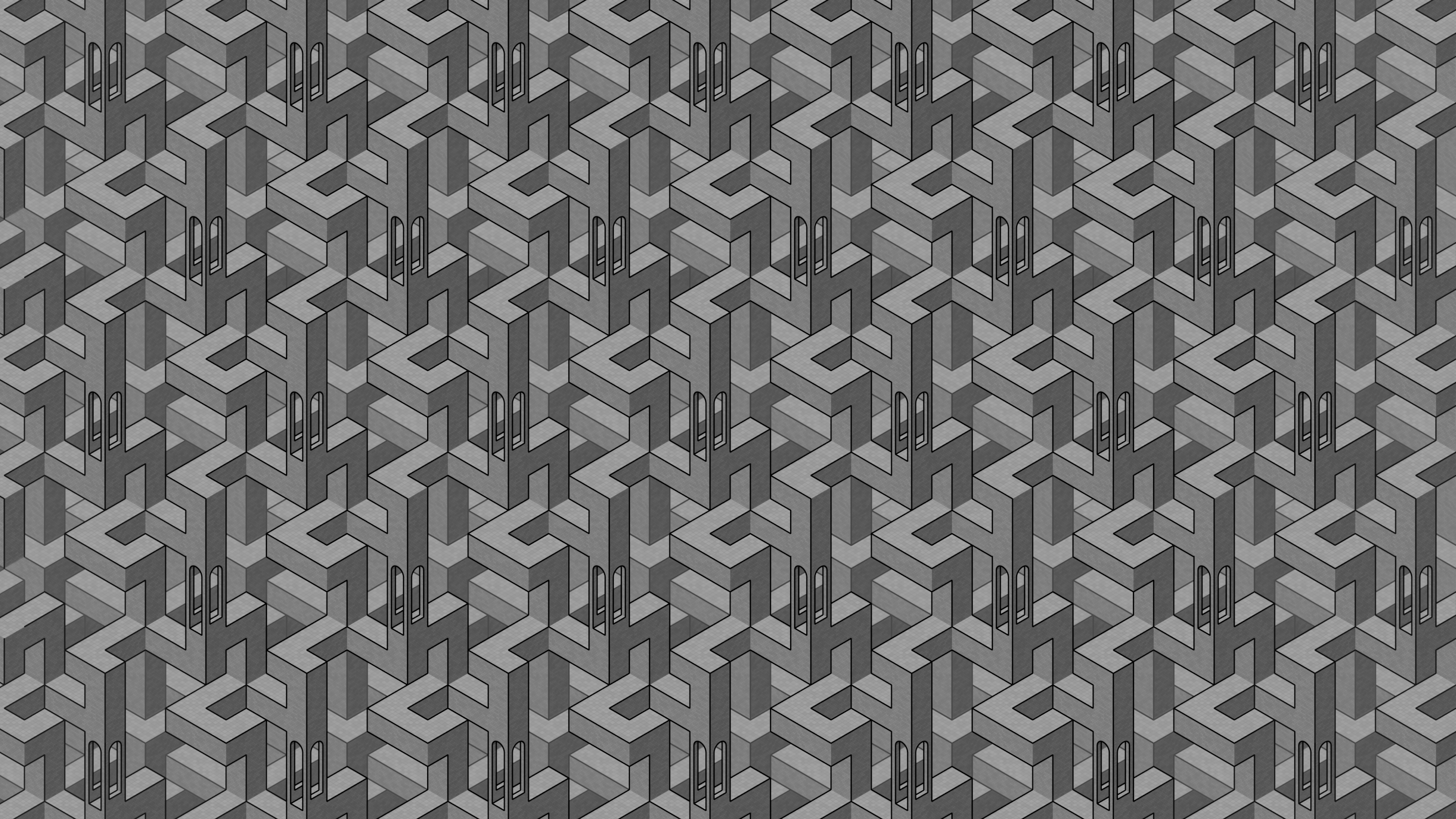 Isometric tiling pattern